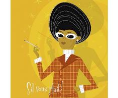 Scenolia Tableau Verre Acrylique Please Girl 60 x 60 cm | DÃ©coration Murale Design Fait en France