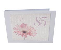 White Cotton Cards Age 215,9Â cm Gerbera Rose Design Tiny Valeur Album Photo, Blanc