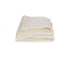 THE HOME DECO FACTORY Plaid Polyester, Ecru, Taille Unique