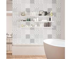 Ambiance-Live col-tiles-ROS-B025_20x20cm Stickers carrelages, Vinyle adhésif, Tanyka, 20 x 20 cm