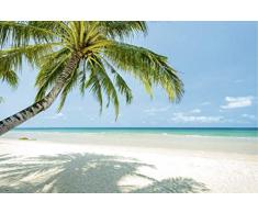 Scenolia Tableau dÃ©coratif Grand Format sur Toile Plage Paradis 90 x 60 cm | Impression Haute qualitÃ©