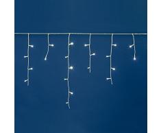 Stalactite 10,8 x 0,6 m, 255 LED Blanc Chaud, câble Blanc, avec contrôleur à mémoire, Rideaux Lumineux, lumières de Noël