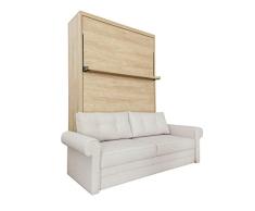 ESF - LEGGIO AV-01 - Lit escamotable avec canapé haut de gamme. Matériaux robustes. Leds intégrées.