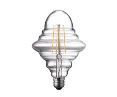 WOFI Ampoule Ã filament LED pour plafonnier/lampe de bureau, Verre, Transparent, 12.5 x 12.5 x 18 cm, E27