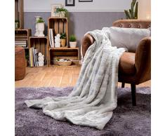 Sancarlos Briques Plaid, Gris, 130Â x 160Â cm