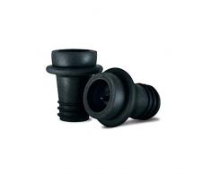 Cellardine-en Caoutchouc de Rechange pour aspirateur + 2 Bouchons Ã Vin Noir