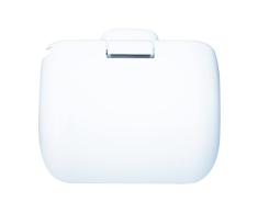 MSV 140737 Mur Porte Papier Toilette Basic en Blanc, Plastique, 30x20x110 cm