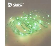 GSC Evolution Guirlande fil 4 m 3 x AA Vert, Blanc