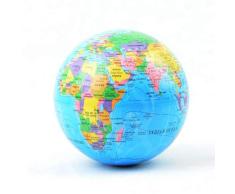 SHATCHI 14,5 cm Globe terrestre LED Rotatif à Changement de Couleur de lumière. Jeu éducatif pour Enfants â Bleu