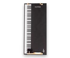 Tableaux Noirs UK Touches de Piano Haut Mince Tableau Noir/Tableau Noir/Tableau Memo de Cuisine avec Corde, Plateau et Craie. Les cabines Design Range, Bois, Noir, 60Â x 26.5Â x 1Â cm