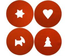 Sagaform Set de table Rouge Lot de 4