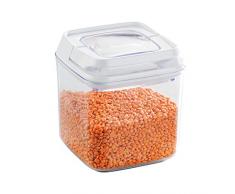WENKO Boîte de rangement Turin 0,70 l - boîtes fraîcheur, étanche à lair Capacité: 0.7 l, Polystyrène, 10 x 11 x 10 cm