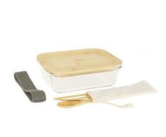 Pebbly PKV-019 Lunch Box Nomade, Verre Borosilicate, Transparent, 19x21x14cm