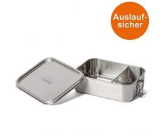 ECO Brotbox Boîte à Pain écologique Bento Classic + - en Acier Inoxydable - avec séparateur - 1100 ML