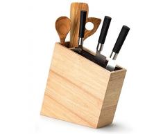 Continenta 3317Â Accessoires de Cuisine Bloc de couteaux avec insertion Flexible Y Compris Ustensiles Poubelle, Marron clair