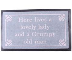 La Finesse Paillasson Nylon/PVC Noir/Gris, One