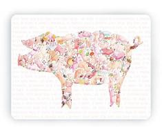 Louise Tate Illustration P is for Pig Set de Table 29,2 x 21,6 cm