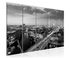 Tableau decoration murale Berlin 150 x 60 cm - XXL Impression sur Toile Salon Appartment 5 Parties - prêt à accrocher - 605156c