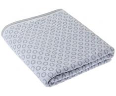 Lasa Home Drap de Bain Motif Ronds, 100% Coton, Gris, 100x150x1 cm