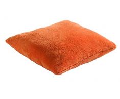 Ourson Coussin Peluche Extra Polyester, Corail L7, 40x40 cm