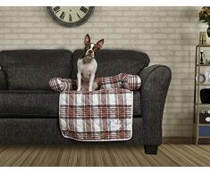 Wags N Whiskers Lit pour Animal de Compagnie Blanc/Rouge Taille M