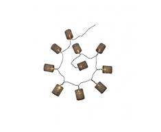 E=M6 5EIN719AG Guirlande 10 Tubes Diamant à Piles Plastique, Argent