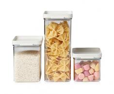 MEPAL Omnia 3 BoÃ®te de Conservation 3 piÃ¨ces en Acier Nordic-White, San/Abs/TPE, Nordic White, 0 mm, 3 piÃ¨ces