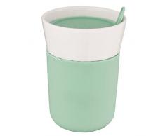 Berghoff Leo Tasse de Voyage en Porcelaine avec Manchon Isolant Doux au Toucher et Couvercle sans BPA, 330 ML