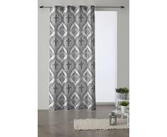 Martina Home Charlotte Rideau avec Oeillets, Tissu, 27Â x 2Â x 40Â cm 27x2x40 cm Gris