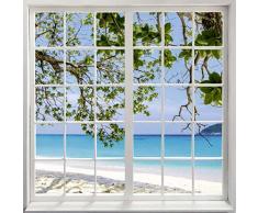 Scenolia Tableau Verre Acrylique Regarder LA Plage 60 x 60 cm | Décoration Murale Design Fait en France