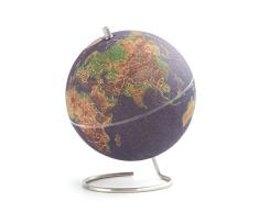 SUCK UK Petit Globe Terrestre, Liège, Multicolore, 18 x 14 x 14 cm
