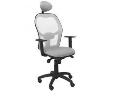 Piqueras Y Crespo (PIQU7) Chaise Jorquera Maille Assise Bali Gris Clair avec tête Fixe Bureau Taille Unique