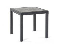 Bica Dallas Table Carrée, résine, Anthracite