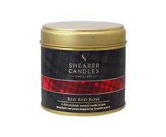 Shearer Candles Scottish Highland Collection Bougie parfumée Rose Rouge Ivoire 7,5 x 7,5 x 7,2 cm