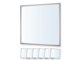 6x LEDVero 62x62 Panneau Ultraslim de LED dimmable - 36W, 3000lm, 6000K Plafonnier encastrÃ© avec clips de montage et transformateur EMV2016 dimmable - blanc froid