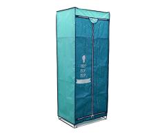 THE HOME DECO FACTORY MO1001 Armoire Dressing, Polyester, Bleu, 43 x 58 x 149 cm