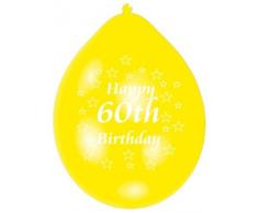Amscan 22.8Â cm Happy 60E anniversaire ballon en latex Lot de 10