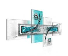 Tableau decoration murale Abstrait 200 x 100 cm - XXL Impression sur Toile Salon Appartment 4 Parties - prêt à accrocher - 108141a