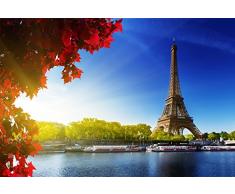 Inspired Walls Paris Tour Eiffel Paysage Poster géant - A5 A4 A3 A2 A1 A0 Tailles