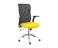 Piqueras Y Crespo (PIQU7) Chaise Minaya Dossier Maille Noire siège Bali Jaune Bureau Taille Unique