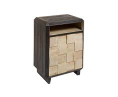 BigBuy Home Table de Chevet Sapin MDF (69 x 50 x 38 cm) by Craftenwood, Multicolore, Taille Unique