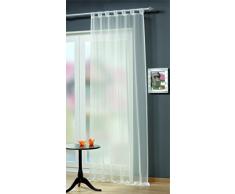 Home Fashion Rideau en Voilage uni Polyester Blanc 245Â x 140Â cm