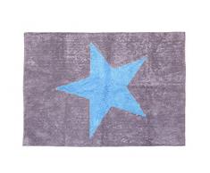 Aratextil stÃ¨le Tapis Enfant, Coton, Gris et Bleu Ciel, 120Â x 160Â cm