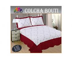 ForenTex Couvre-lit as-2629Â Couvre lit brodÃ© Cousue avec taies pour Printemps/Ã©tÃ©/Automne Rouge 190Â x 260Â cm + 1/50Â X 70Â Coussin 2Â 