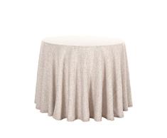 Martina Home Malte Jupe pour Bureau Table 75x80x1 cm Ecru et Lin