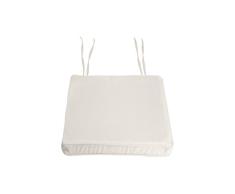 Rideaudiscount Coussin Galette de Chaise Suedine Uni EP 5 cm Ivoire