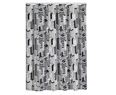 RIDDER Skyscraper Rideau de Douche, 100% PEVA, Noir, ca. 180x200 cm