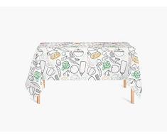 HYO MR16 Nappe pour Table fabriquÃ©e en Polyester 180 g impermÃ©able et Ignifuge B1 140 x 180 cm MR3, 100% 180 g, Multicolore, Taille Unique