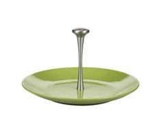 Kaleidos Classique Plat à Fromage avec poignée 31 cm, Céramique Forte, Aluminium, Vert, 31 x 31 x 16,5 cm