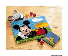 Vervaco Kit Tapis au Point noué Disney Mickey Mouse